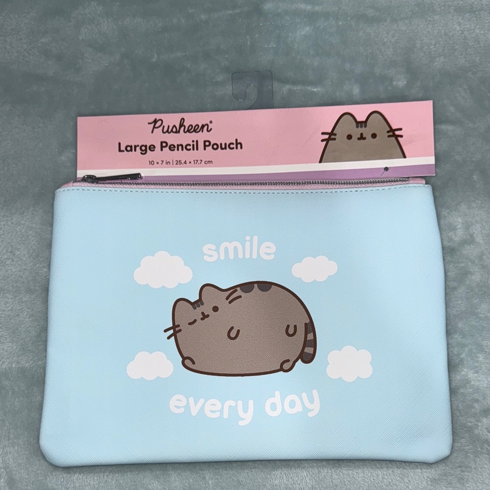 Pusheen Light Blue Smile Everyday Pencil Pouch